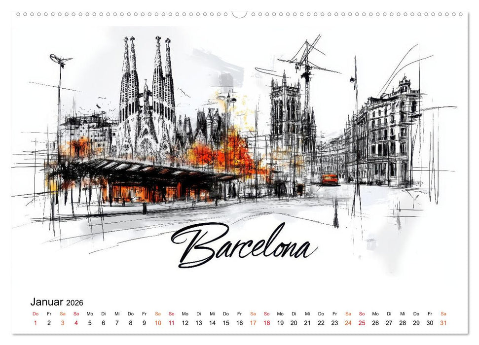 Europas Städte - ein Kalender für Entdecker (CALVENDO Premium Wandkalender 2026)