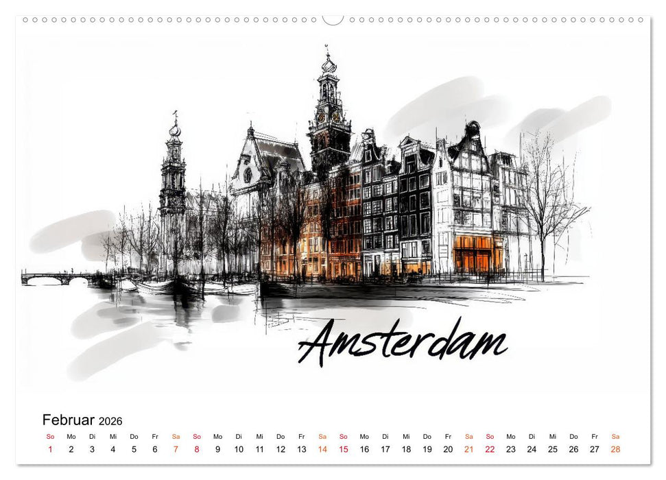 Europas Städte - ein Kalender für Entdecker (CALVENDO Premium Wandkalender 2026)