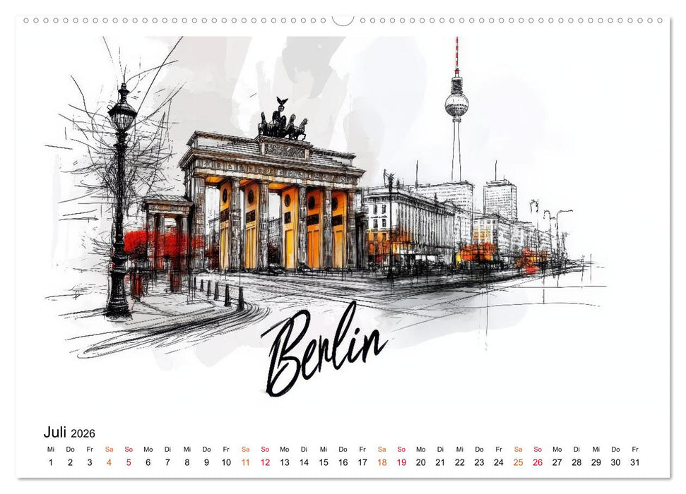 Europas Städte - ein Kalender für Entdecker (CALVENDO Premium Wandkalender 2026)