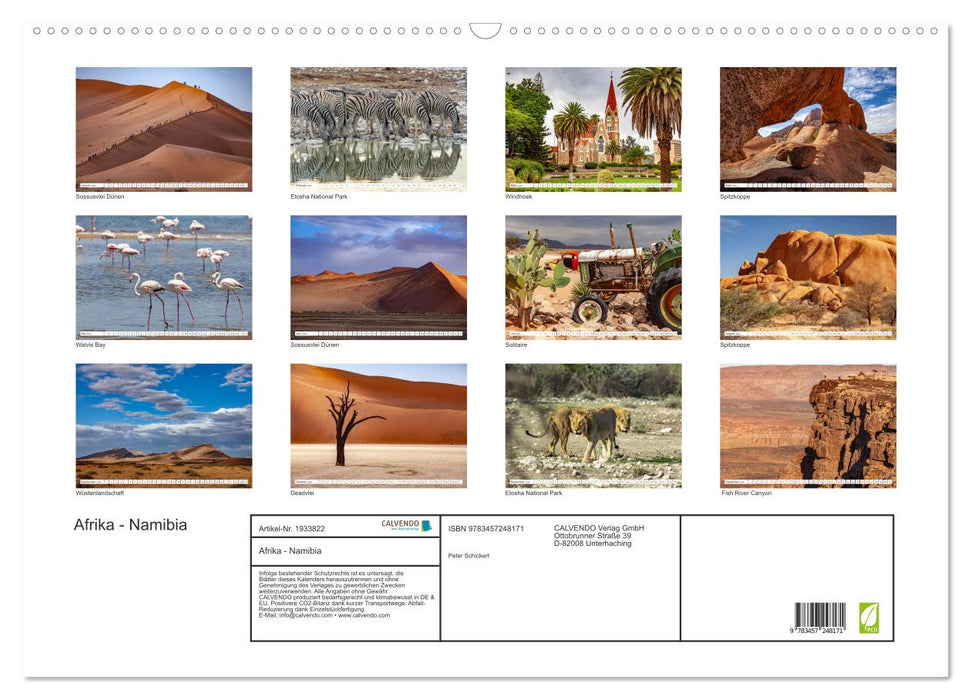 Afrika - Namibia (CALVENDO Wandkalender 2026)