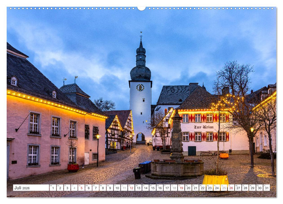Blaue Stunde in Nordrhein-Westfalen (CALVENDO Premium Wandkalender 2026)