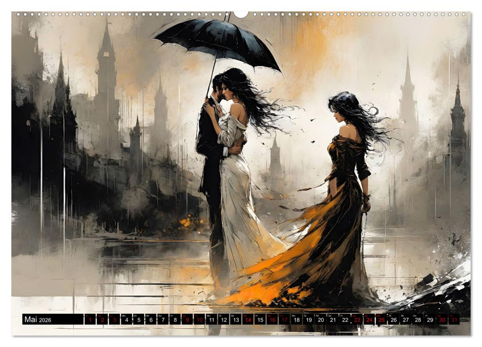 Nostalgische Romanzen - Liebe, Lust und Leidenschaft (CALVENDO Premium Wandkalender 2026)
