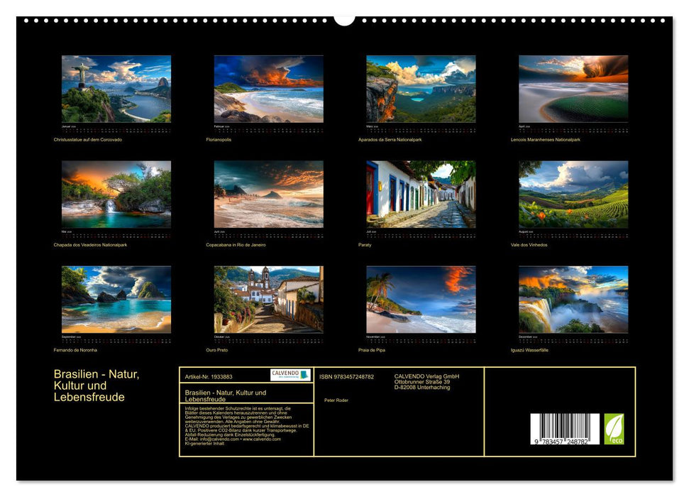 Brasilien - Natur, Kultur und Lebensfreude (CALVENDO Premium Wandkalender 2026)