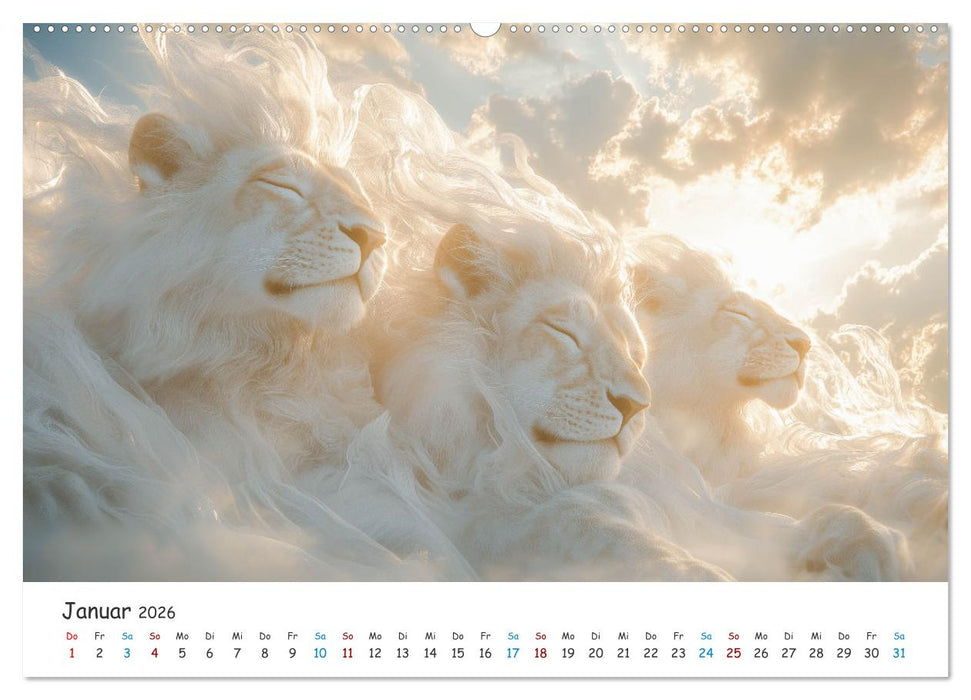 Die Stärke der Löwenwächter (CALVENDO Premium Wandkalender 2026)