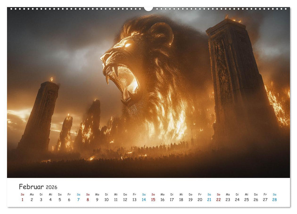 Die Stärke der Löwenwächter (CALVENDO Premium Wandkalender 2026)