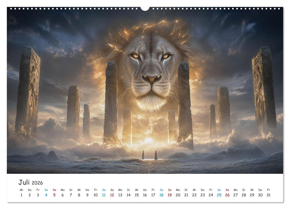 Die Stärke der Löwenwächter (CALVENDO Premium Wandkalender 2026)