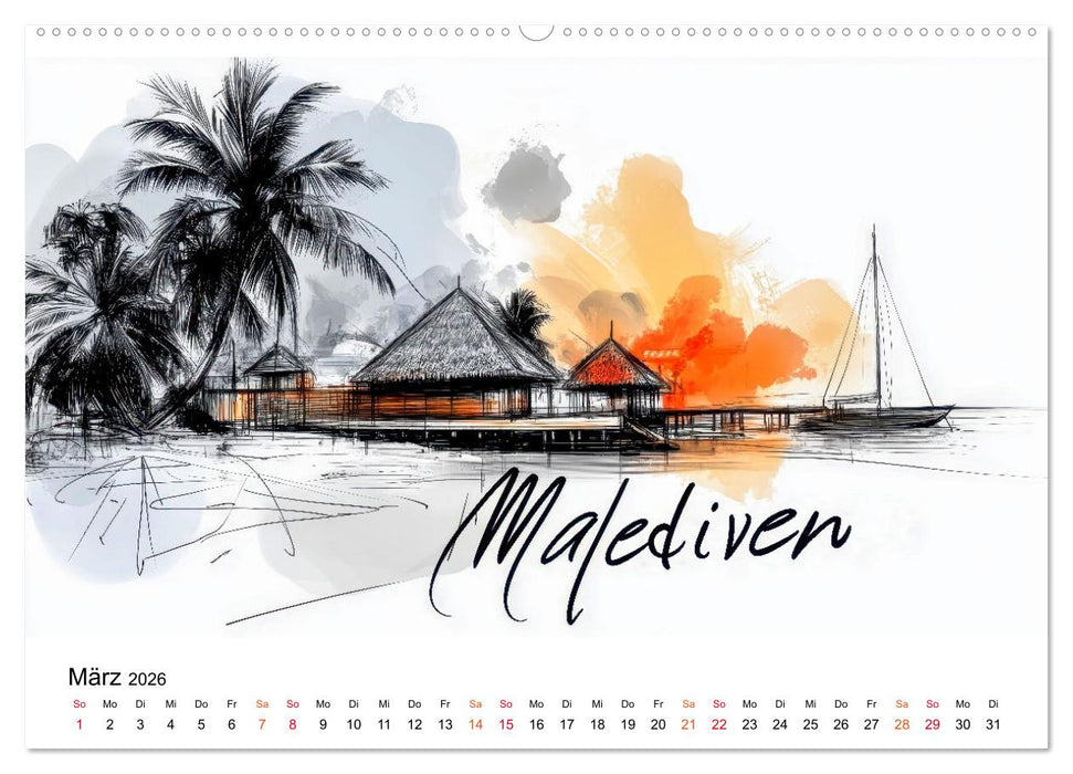 Traumziele der Erde - Kalender für Entdecker (CALVENDO Wandkalender 2026)