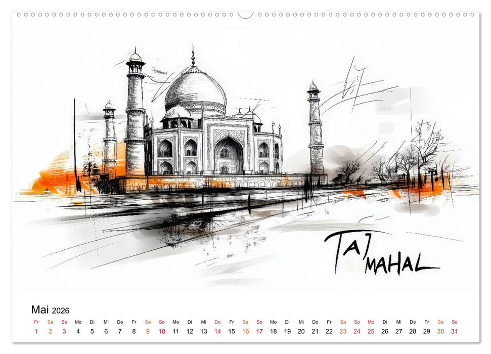 Traumziele der Erde - Kalender für Entdecker (CALVENDO Wandkalender 2026)