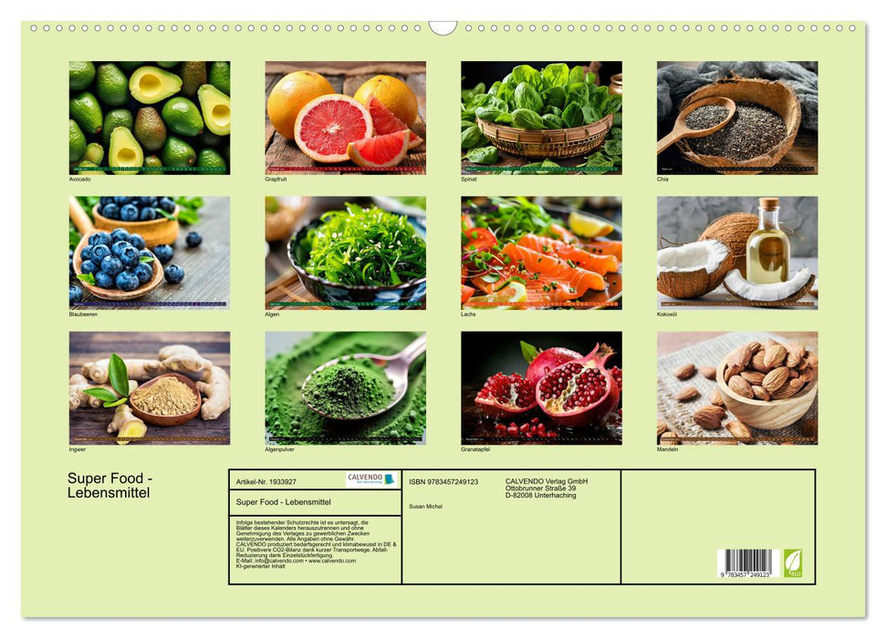 Super Food - Lebensmittel (CALVENDO Wandkalender 2026)