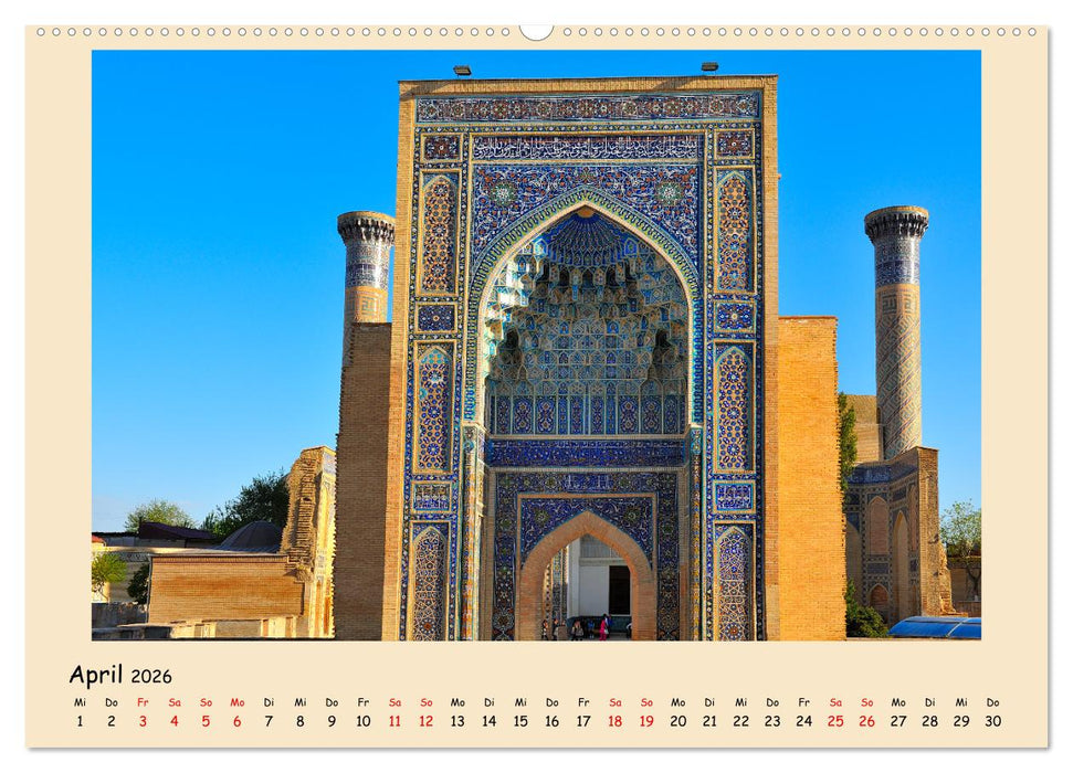 Usbekistan, Perlen der Seidenstraße (CALVENDO Wandkalender 2026)