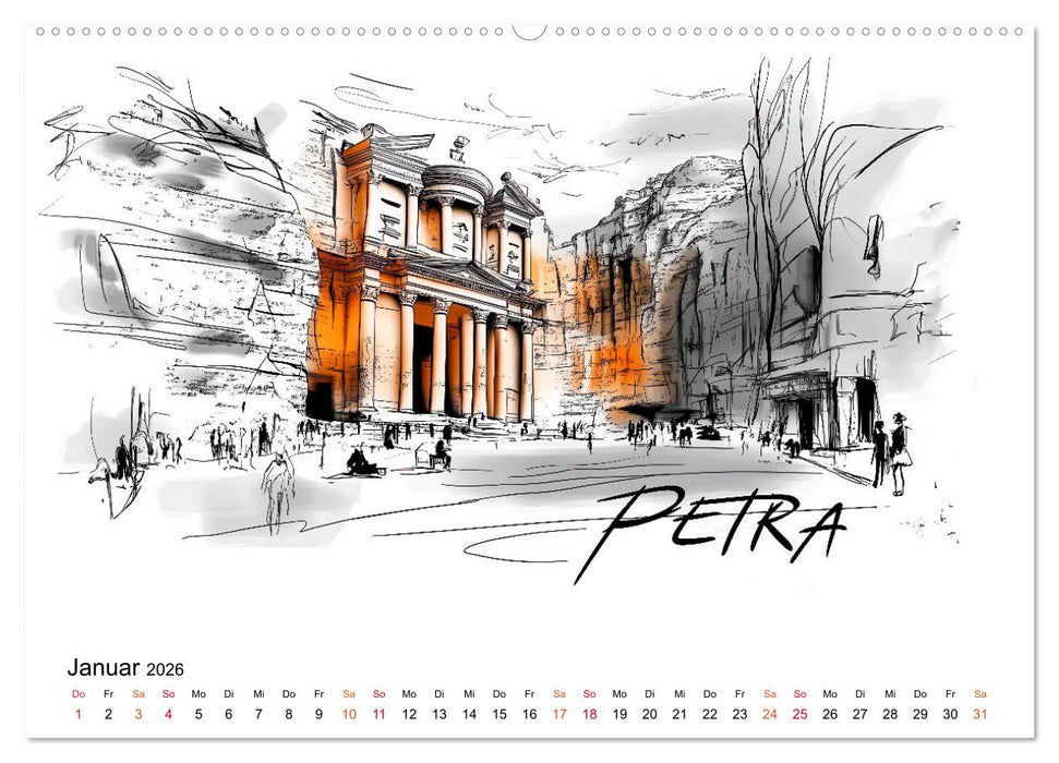 Traumziele der Erde - Kalender für Entdecker (CALVENDO Premium Wandkalender 2026)