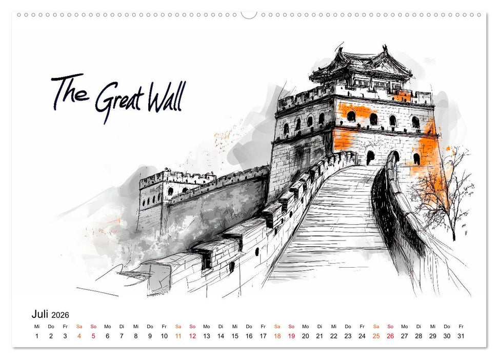 Traumziele der Erde - Kalender für Entdecker (CALVENDO Premium Wandkalender 2026)