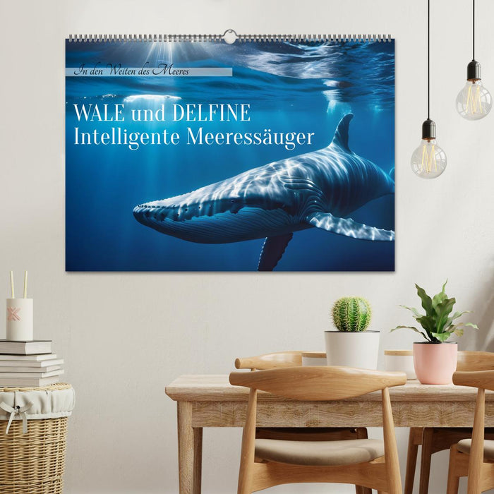 Wale und Delfine - Intelligente Meeressäuger (CALVENDO Wandkalender 2026)