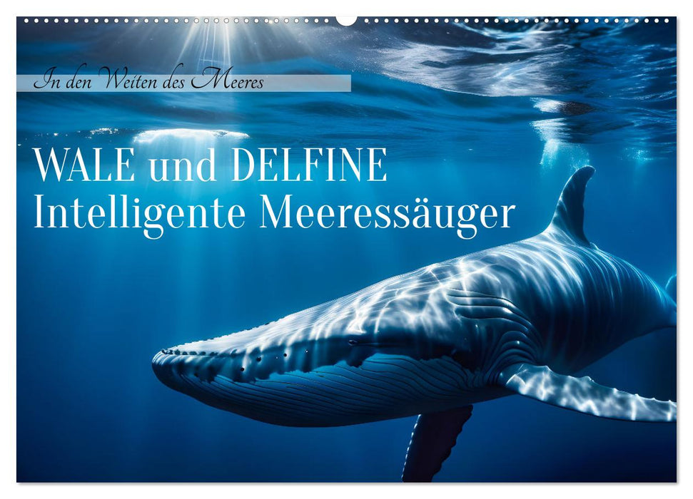 Wale und Delfine - Intelligente Meeressäuger (CALVENDO Wandkalender 2026)