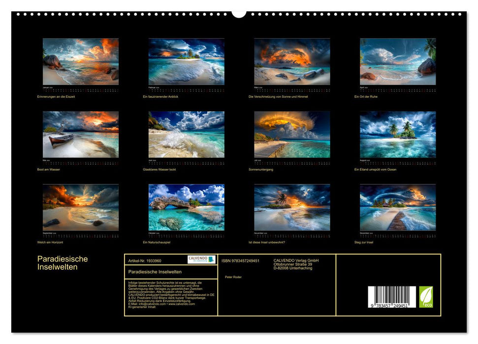 Paradiesische Inselwelten (CALVENDO Premium Wandkalender 2026)
