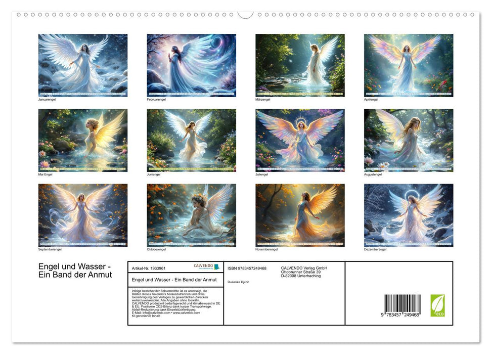 Engel und Wasser - Ein Band der Anmut (CALVENDO Premium Wandkalender 2026)