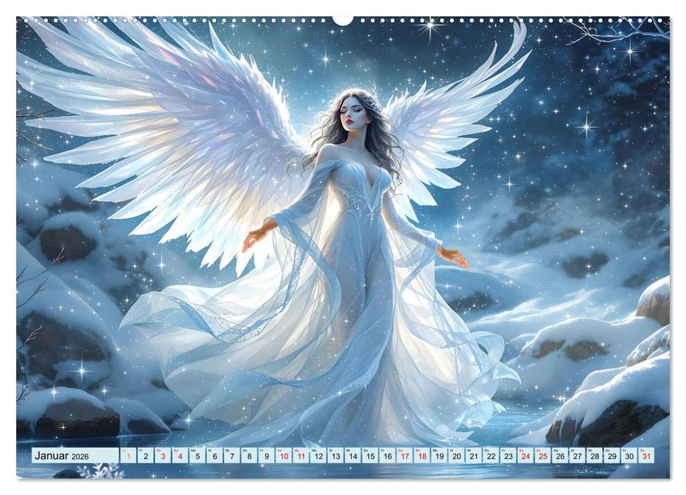 Engel und Wasser - Ein Band der Anmut (CALVENDO Premium Wandkalender 2026)