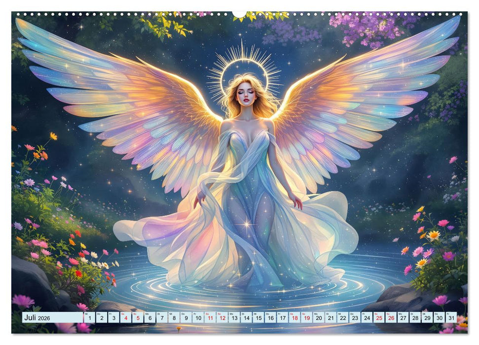 Engel und Wasser - Ein Band der Anmut (CALVENDO Premium Wandkalender 2026)