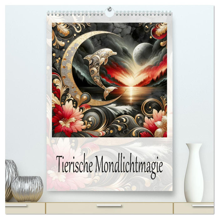Tierische Mondlichtmagie (CALVENDO Premium Wandkalender 2026)
