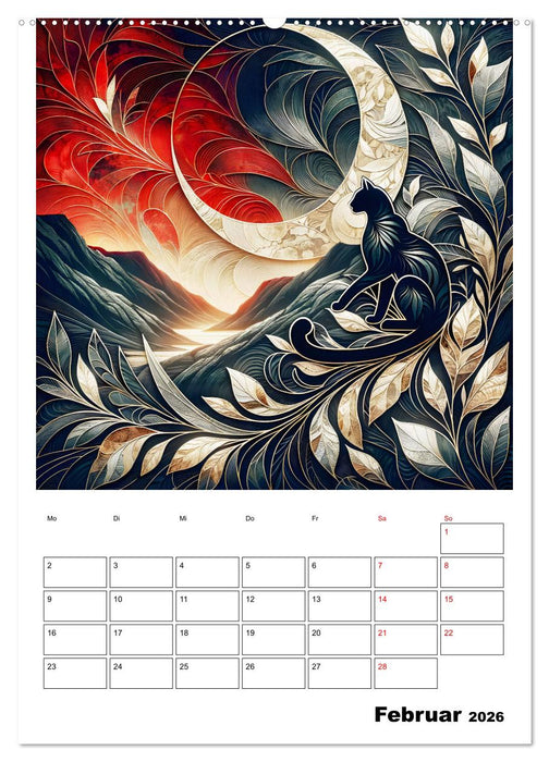 Tierische Mondlichtmagie (CALVENDO Premium Wandkalender 2026)