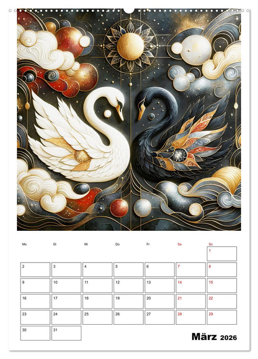 Tierische Mondlichtmagie (CALVENDO Premium Wandkalender 2026)