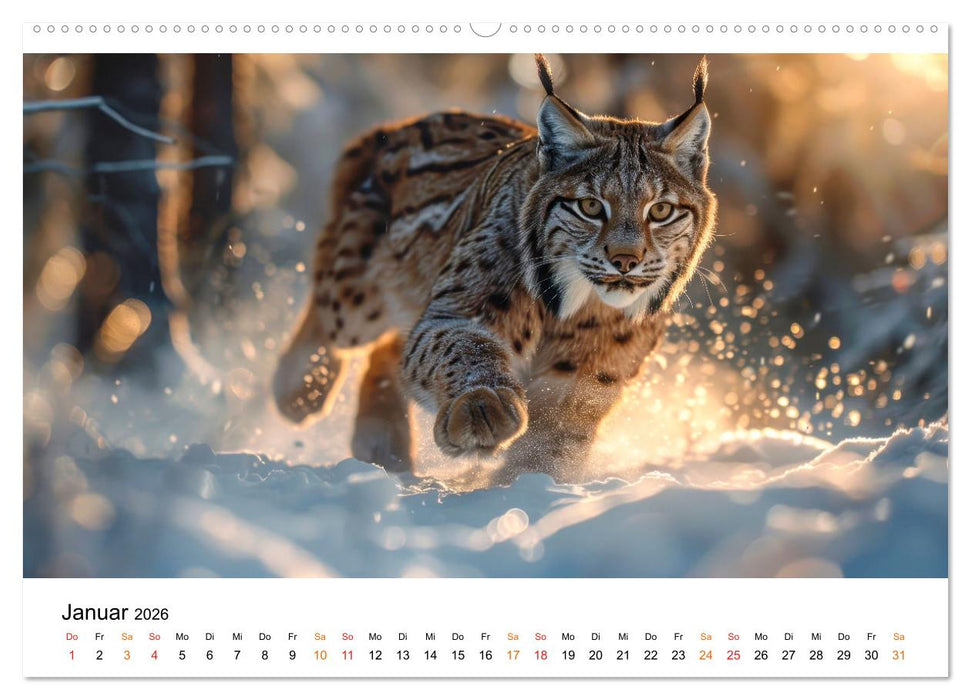 Luchse - die Stimme der Wildnis (CALVENDO Premium Wandkalender 2026)