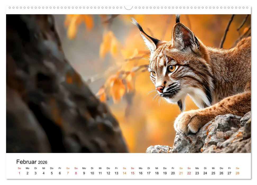 Luchse - die Stimme der Wildnis (CALVENDO Premium Wandkalender 2026)