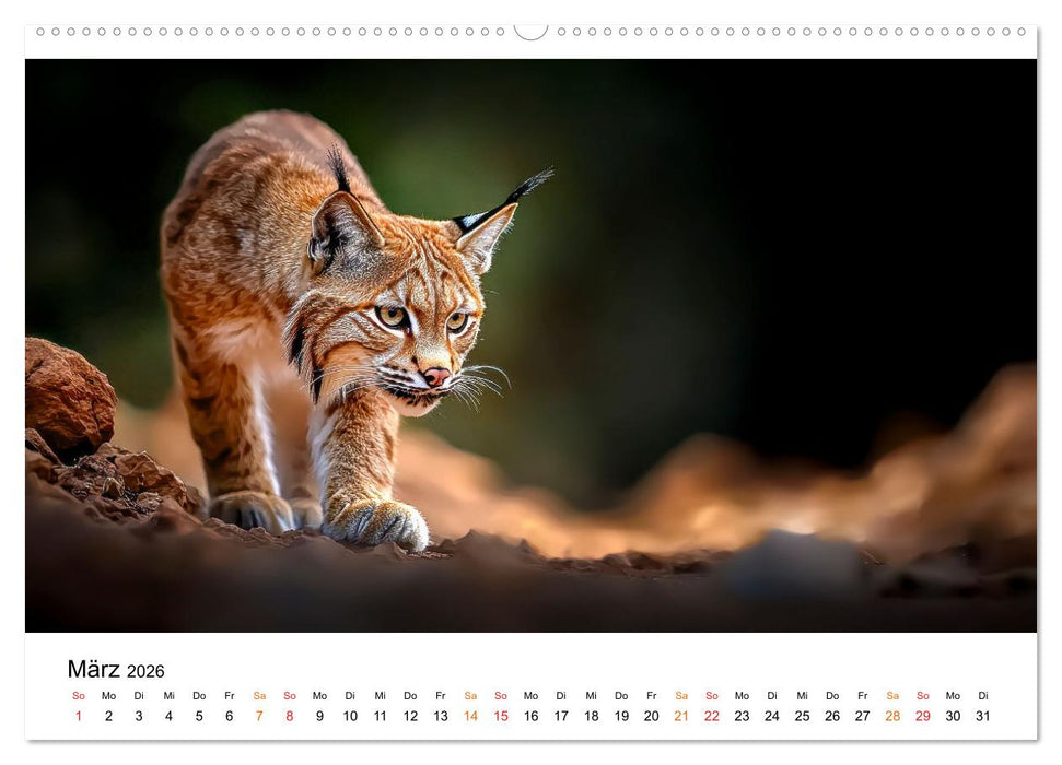 Luchse - die Stimme der Wildnis (CALVENDO Premium Wandkalender 2026)