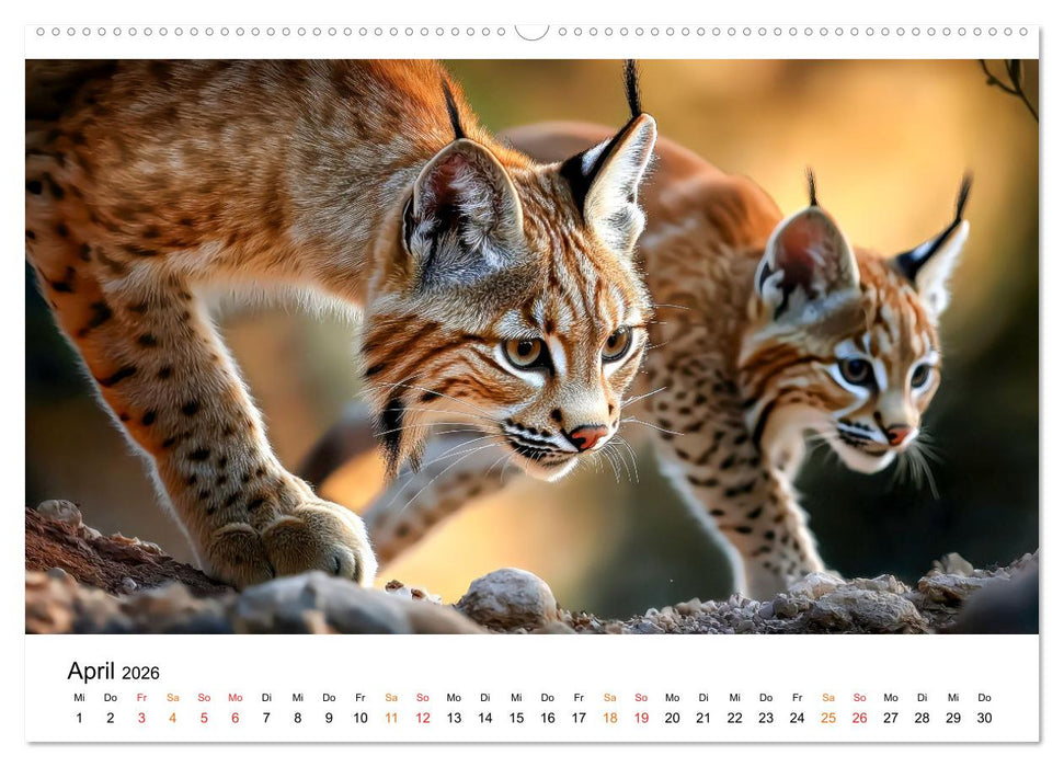 Luchse - die Stimme der Wildnis (CALVENDO Premium Wandkalender 2026)