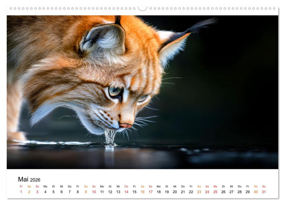 Luchse - die Stimme der Wildnis (CALVENDO Premium Wandkalender 2026)