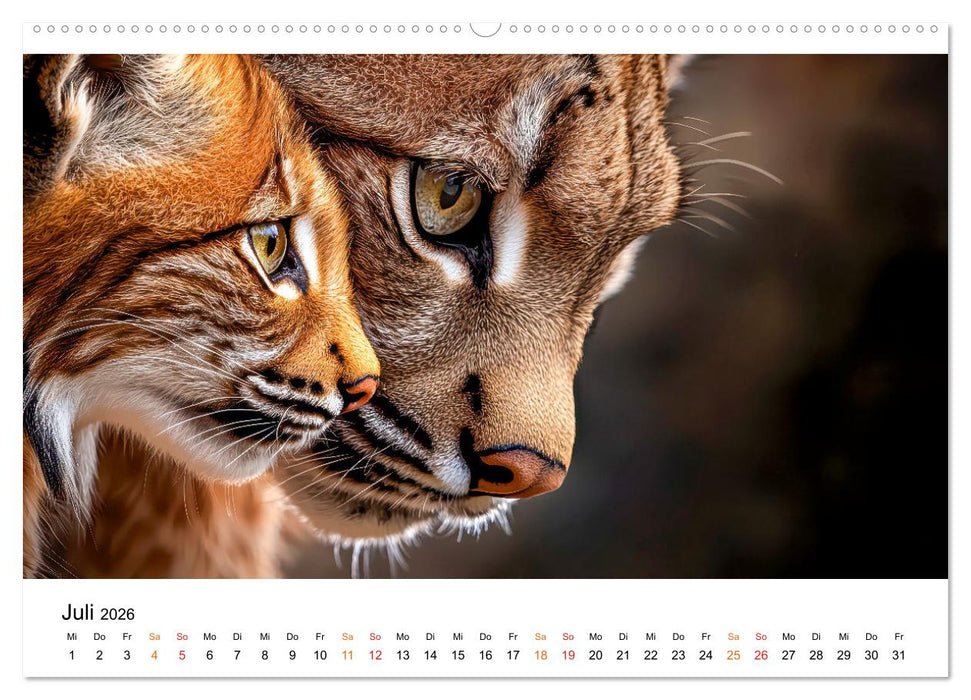 Luchse - die Stimme der Wildnis (CALVENDO Premium Wandkalender 2026)