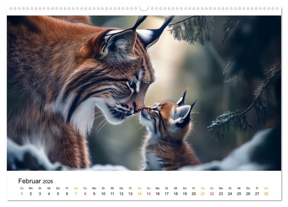 Tiermütter - die sanfte Seite der Wildnis (CALVENDO Premium Wandkalender 2026)