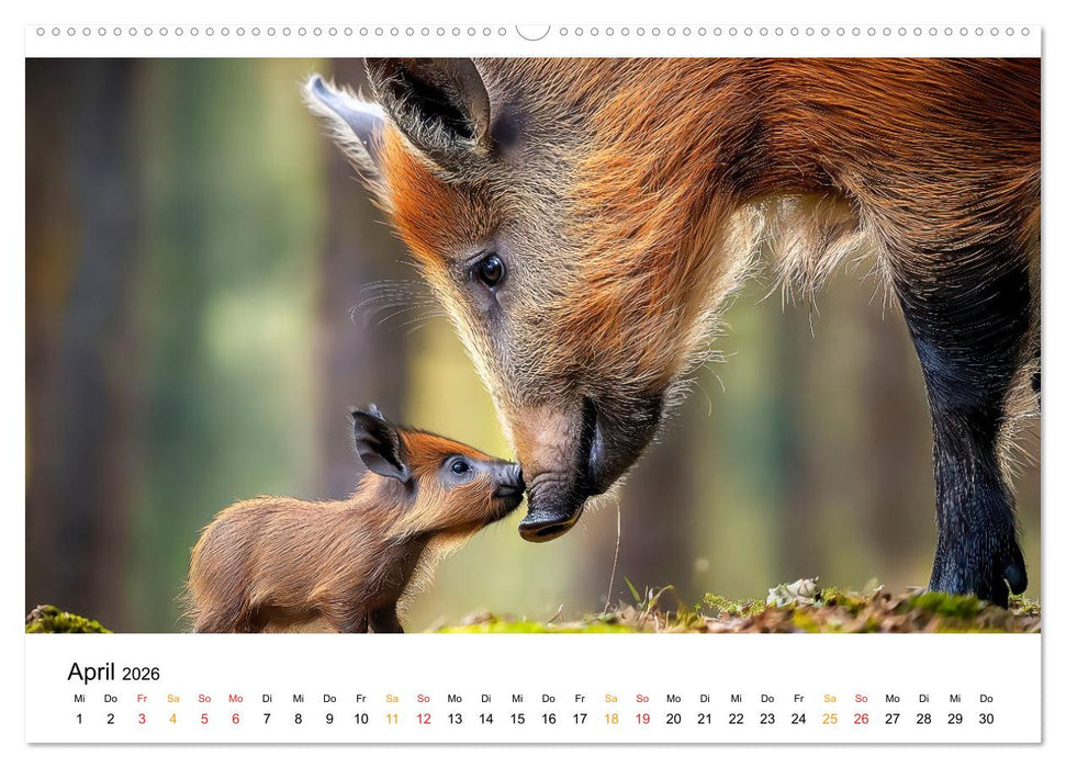 Tiermütter - die sanfte Seite der Wildnis (CALVENDO Premium Wandkalender 2026)