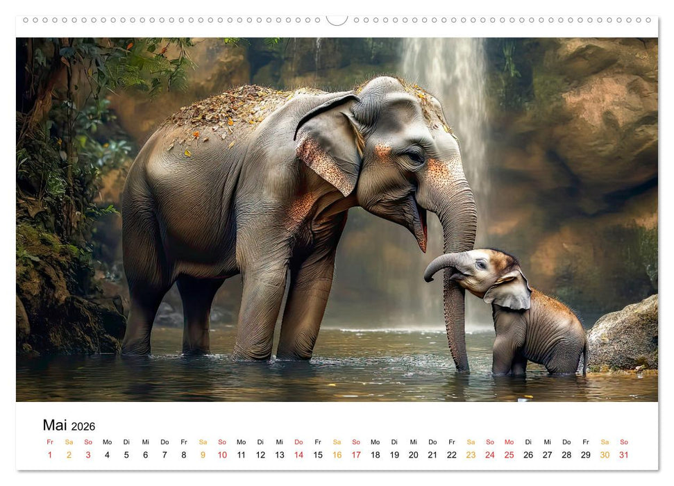 Tiermütter - die sanfte Seite der Wildnis (CALVENDO Premium Wandkalender 2026)