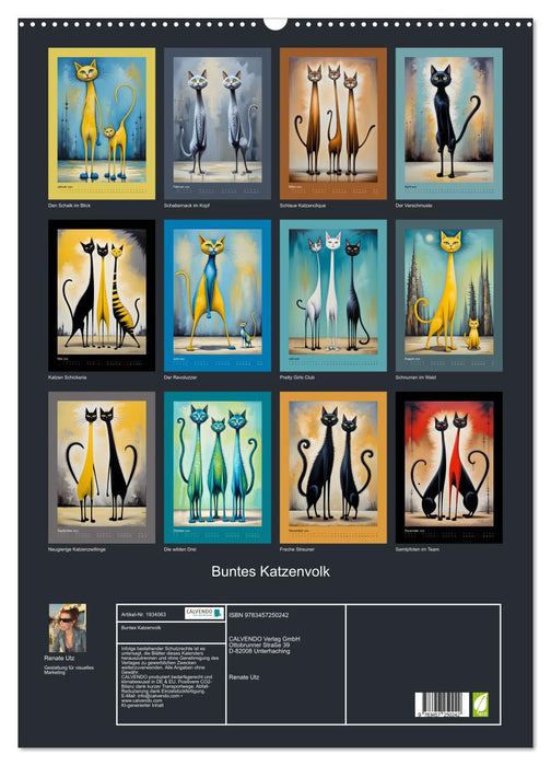 Buntes Katzenvolk (CALVENDO Wandkalender 2026)