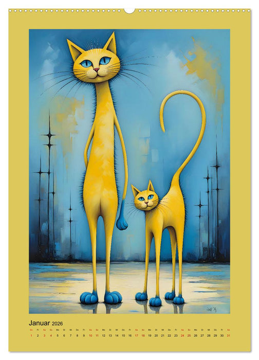 Buntes Katzenvolk (CALVENDO Wandkalender 2026)