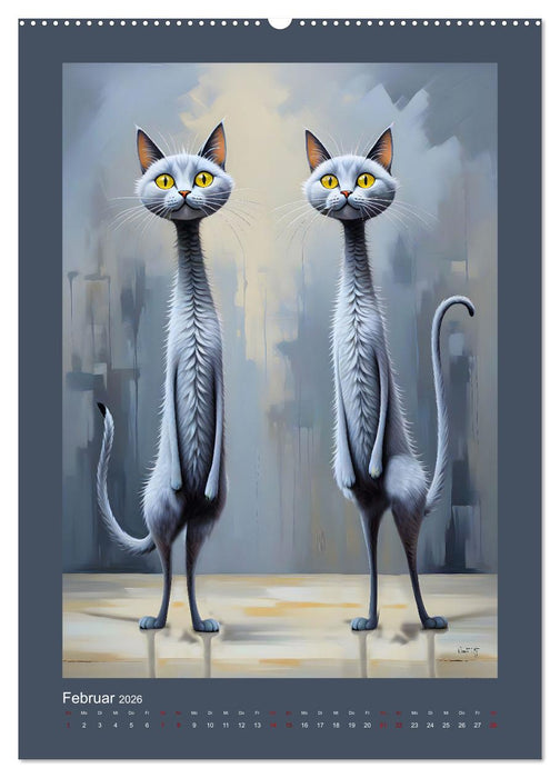 Buntes Katzenvolk (CALVENDO Wandkalender 2026)