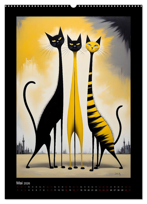 Buntes Katzenvolk (CALVENDO Wandkalender 2026)