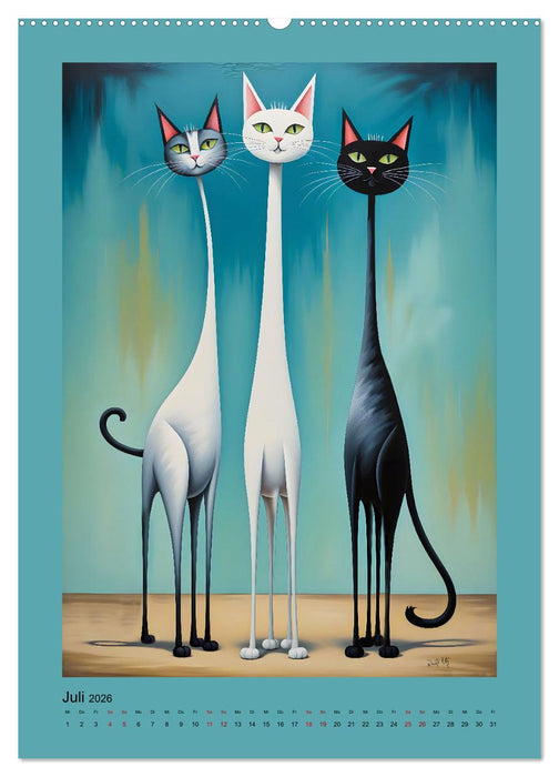 Buntes Katzenvolk (CALVENDO Premium Wandkalender 2026)