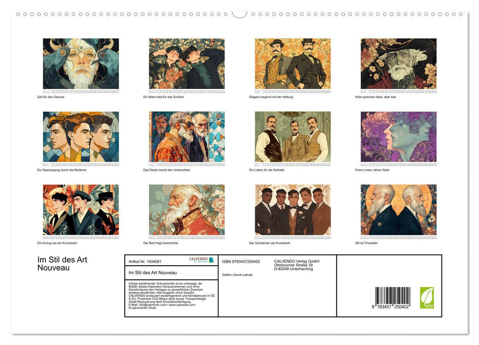 Im Stil des Art Nouveau (CALVENDO Premium Wandkalender 2026)