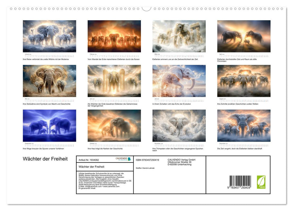 Wächter der Freiheit (CALVENDO Premium Wandkalender 2026)