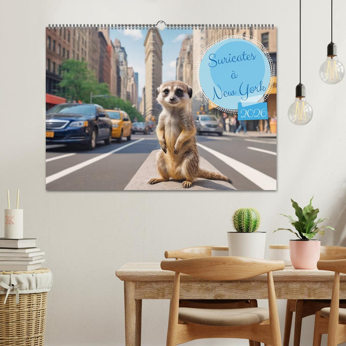 Suricates à New York (CALVENDO Calendrier mensuel 2026)