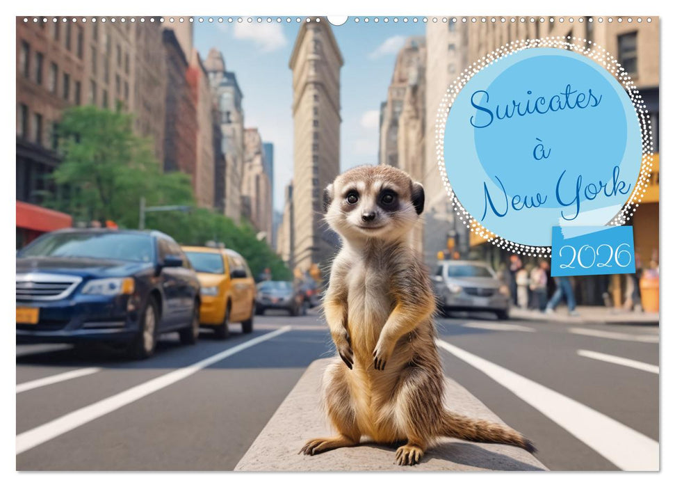 Suricates à New York (CALVENDO Calendrier mensuel 2026)