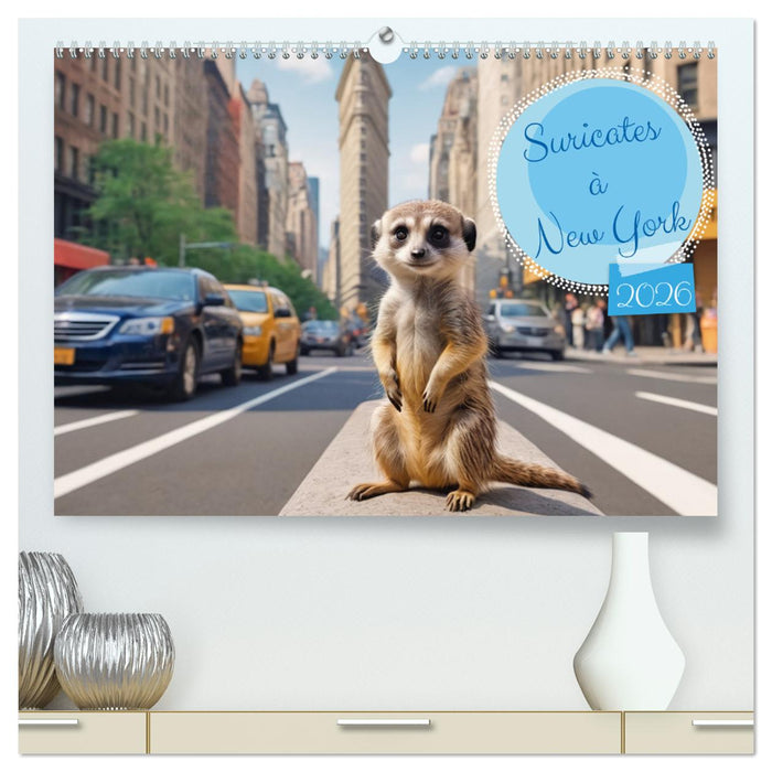 Suricates à New York (CALVENDO Calendrier supérieur 2026)