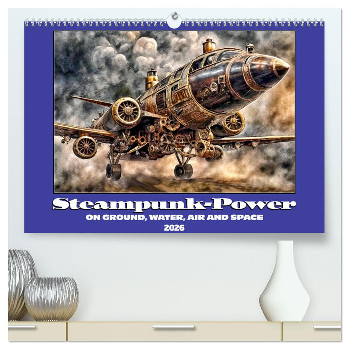 Steampunk power on ground, water, air and space (CALVENDO Premium-Calendar 2026)