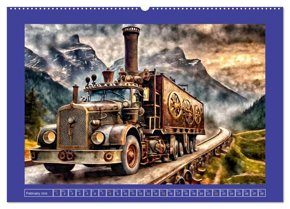 Steampunk power on ground, water, air and space (CALVENDO Premium-Calendar 2026)