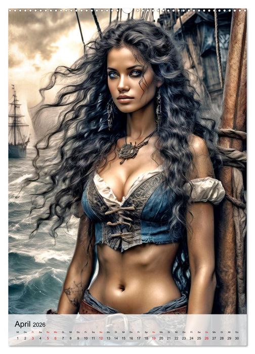 Porträts verwegener Seeräuberinnen (CALVENDO Wandkalender 2026)