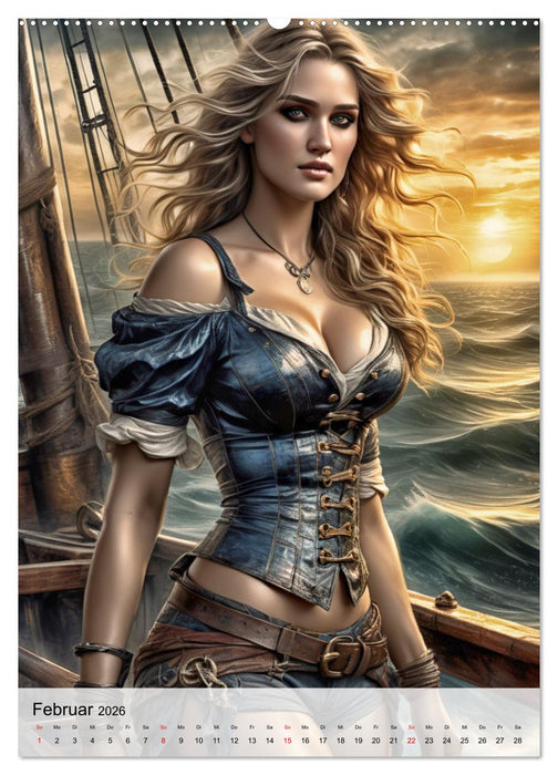Porträts verwegener Seeräuberinnen (CALVENDO Premium Wandkalender 2026)