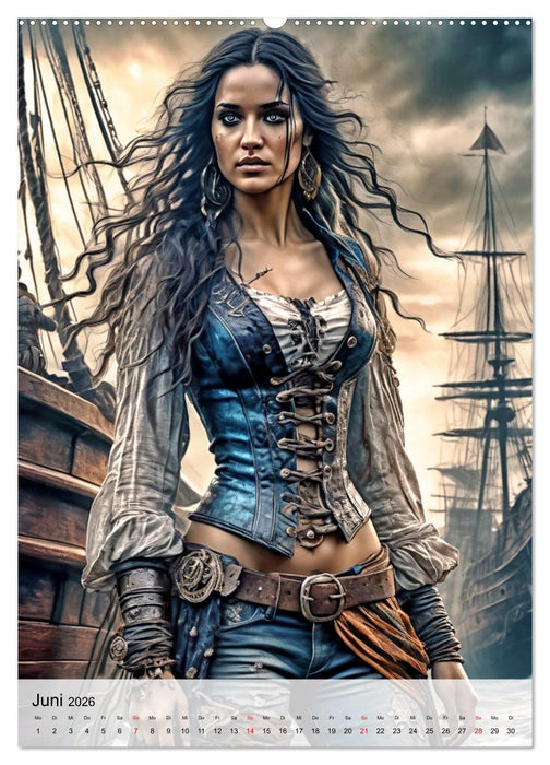 Porträts verwegener Seeräuberinnen (CALVENDO Premium Wandkalender 2026)