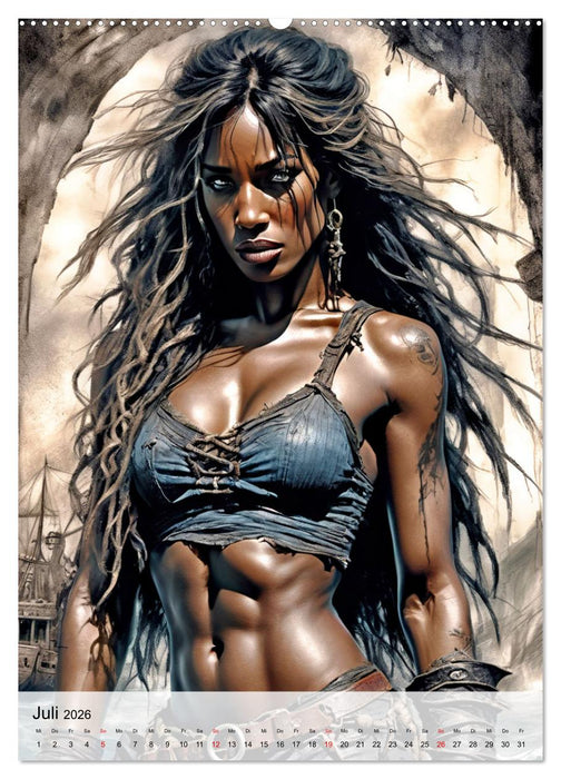 Porträts verwegener Seeräuberinnen (CALVENDO Premium Wandkalender 2026)